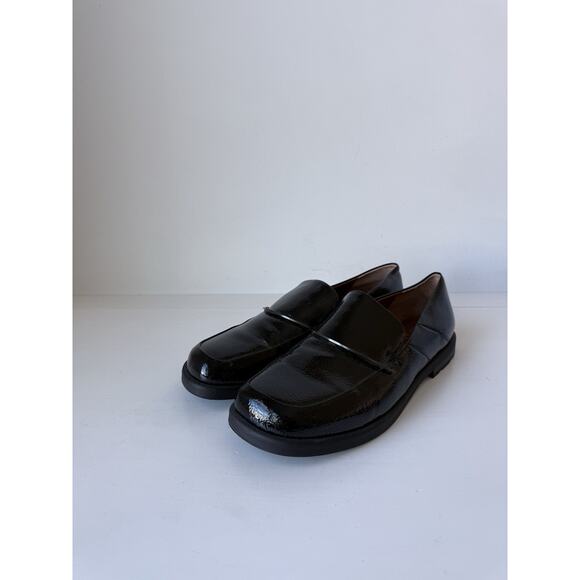 Franco Sarto Women's Black Patent Leather Bocca Slip-on Loafers Size 10M - Picture 2 of 11